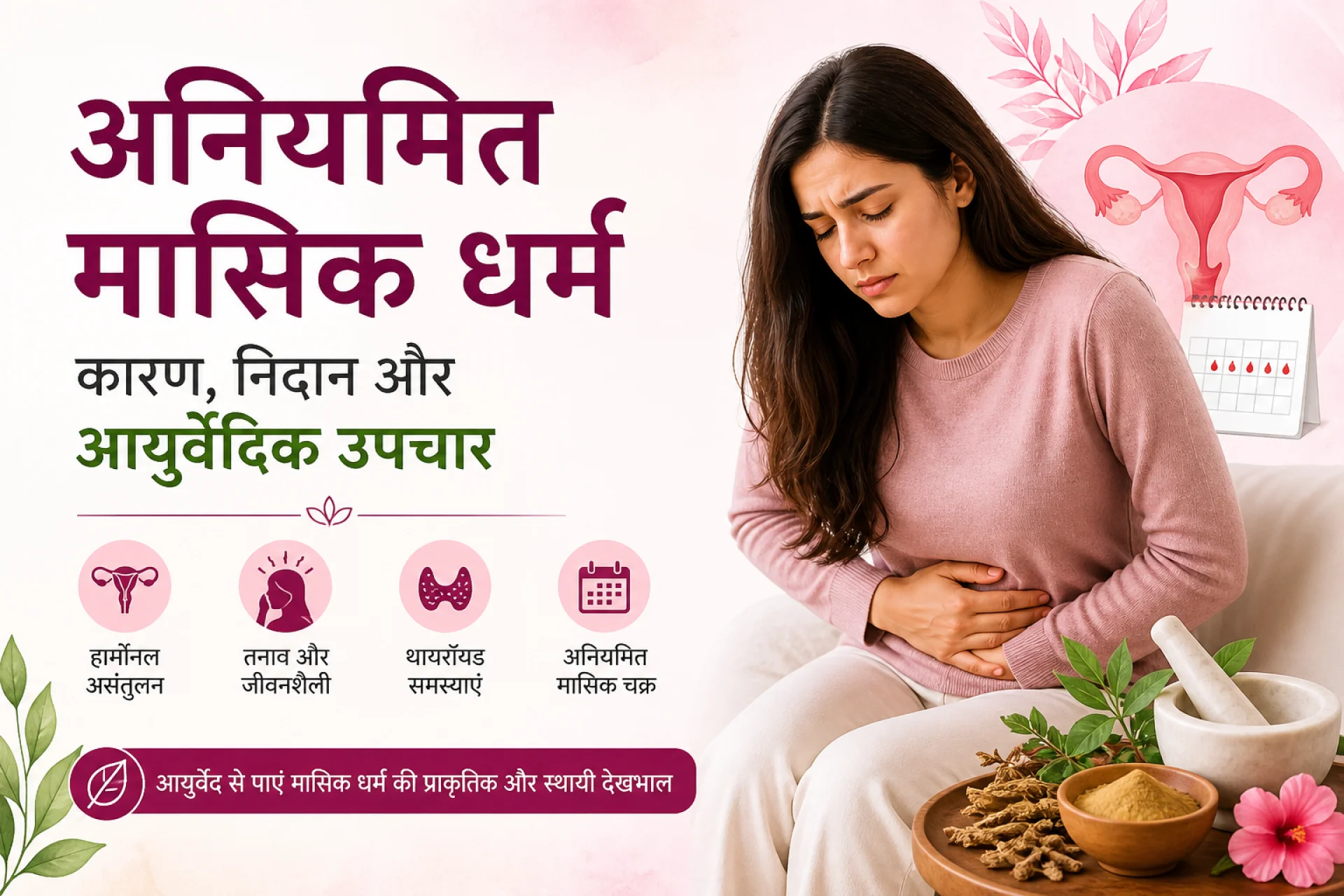 अनियमित मासिक धर्म: कारण, निदान और आयुर्वेदिक उपचार